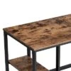 Industrial Wood And Metal Desk With 2 Shelves Brown - Benzara -Furniture Store GUEST d02bb50e f07a 409c 8e3b 90723f6af435