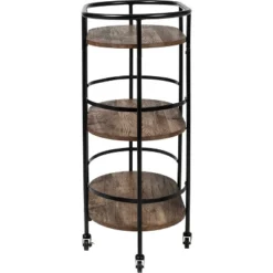 Honey-Can-Do 3 Tier Oval Bar Cart Walnut -Furniture Store GUEST d0d841ed 0a7d 4c30 b3a7 e507ae002f85