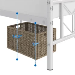 Yaheetech Queen Size Vintage Metal Bed Frame With Headboard, White 13 Yaheetech Queen Size Vintage Metal Bed Frame With Headboard, White -Furniture Store GUEST d109f908 32d8 453b 9f28 0aca17f3a04f