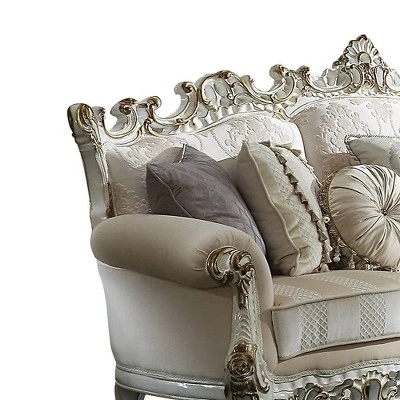 84" Picardy Li Fabric Sofa Antique Pearl - Acme Furniture 5 84" Picardy Li Fabric Sofa Antique Pearl - Acme Furniture - Image 3