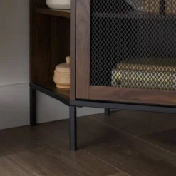 Corner TV Stand For TVs Up To 55" With Metal Mesh Doors - Saracina Home -Furniture Store GUEST d146f13e 2246 470e ad99 b83d0c69a362