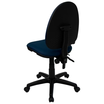 Flash Furniture Mid-Back Navy Blue Fabric Multifunction Swivel Ergonomic Task Office Chair With Adjustable Lumbar Support 3 Flash Furniture Mid-Back Navy Blue Fabric Multifunction Swivel Ergonomic Task Office Chair With Adjustable Lumbar Support