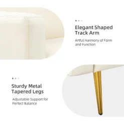 Lanna 76"Wide Vegan Leather Modern Style Convertible Futon Sofa Bed For Living Room Guest Bedroom | ARTFUL LIVING DESIGN -Furniture Store GUEST d1a66786 d6af 4cdc 8707 0711c8993daf