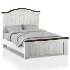 3pc Willow Rustic Bedroom Set With 2 Nightstands Distressed White/Walnut - HOMES: Inside + Out -Furniture Store GUEST d2e37873 f63c 47c8 9f67 478c10c1c3ce