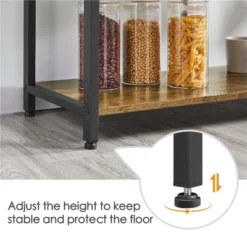 Yaheetech 5-Tier 56" H Baker’s Rack With Wire Basket & Power Outlets, Rustic Brown 14 Yaheetech 5-Tier 56" H Baker’s Rack With Wire Basket & Power Outlets, Rustic Brown -Furniture Store GUEST d2f303d9 3cac 4624 b80c 1ccb09947458