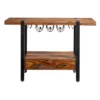 Secret Saloon 1 Drawer Wine Console Brown/Black - Treasure Trove Accents -Furniture Store GUEST d3402a4c ab8e 4101 951f 0ba2c91741a7