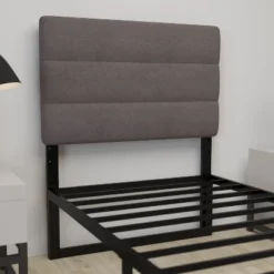 Merrick Lane Headboard With Tufted Upholstery And Powder Coated Metal Frame -Furniture Store GUEST d373dbe1 3cd2 4e68 9204 a7e469879fb7