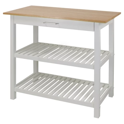 Kitchen Island With Two Shelves - Flora Home 3 Kitchen Island With Two Shelves - Flora Home