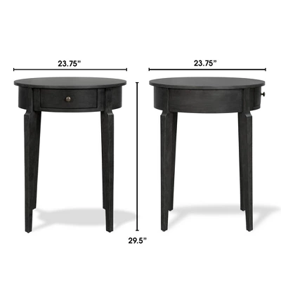 Thaddeus Round Side Table Dark Gray - Finch 10 Thaddeus Round Side Table Dark Gray - Finch - Image 8