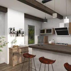 Metal Geometric 7 Bottle Wall Wine Rack With 5 Glass Holder Slots Black - Olivia & May -Furniture Store GUEST d509e46c e29e 410f 9675 cdef612f99cb