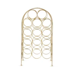 Twine Trellis Wine Rack, Holds 14 Bottles, Gold Countertop Wine Storage, Cast Iron 9 Twine Trellis Wine Rack, Holds 14 Bottles, Gold Countertop Wine Storage, Cast Iron -Furniture Store GUEST d7668489 3e37 4e30 8b43 bc365a14cb86