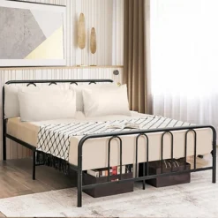 Costway Stylish Full Size Metal Bed Frame Platform Bed Base W/ Headboard & Footboard 12 Costway Stylish Full Size Metal Bed Frame Platform Bed Base W/ Headboard & Footboard -Furniture Store GUEST d8be5832 1fef 41c9 91d5 2f9f0545a34c