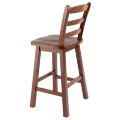 Scalera Ladder Back Swivel Seat Barstool Walnut - Winsome -Furniture Store GUEST d8ee7a79 b4df 4989 8260 b051f800986d