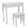 Tangkula Oval Mirror 4 Drawer Vanity Mirror Makeup Table W/ Cushioned Stool White 1 Tangkula Oval Mirror 4 Drawer Vanity Mirror Makeup Table W/ Cushioned Stool White -Furniture Store GUEST d95996eb 2447 4e9a 9d27 b5c08de56ca3