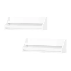 2pk Kids' Book Nook Wall Bookshelf Set White - RiverRidge Home