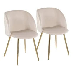 Set Of 2 Fran Pleated Waves Dining Chairs - Lumisource -Furniture Store GUEST da105992 d6fd 422e 9f86 63e34328df55