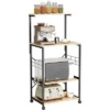 Bestier 4 Tier Shelves Portable Utility Kitchen Storage Baker's Rack Organizer Cart Stand With Adjustable Wheels And Side Hooks, 49 Inch, Oak 1 Bestier 4 Tier Shelves Portable Utility Kitchen Storage Baker's Rack Organizer Cart Stand With Adjustable Wheels And Side Hooks, 49 Inch, Oak -Furniture Store GUEST da34bfd0 b2b2 4348 aa73 a99af50341ec