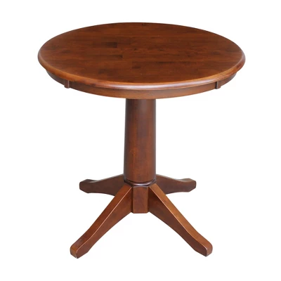 30" Nick Round Top Pedestal Table Espresso - International Concepts 7 30" Nick Round Top Pedestal Table Espresso - International Concepts - Image 5