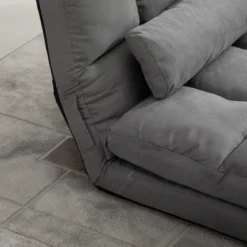 HOMCOM Convertible Floor Sofa Chair, Folding Couch Bed, Guest Chaise Lounge With 2 Pillows, Adjustable Backrest And Headrest -Furniture Store GUEST db19ed08 552c 4b35 bc6a bedee43aa74e