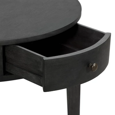 Thaddeus Round Side Table Dark Gray - Finch 8 Thaddeus Round Side Table Dark Gray - Finch - Image 6