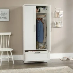 Homeplus Wardrobe Soft White - Sauder -Furniture Store GUEST dd1aa682 b070 4236 b3aa ab96df781329