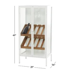Farmhouse Metal Standing Wine Rack White - Olivia & May -Furniture Store GUEST dd6b9e4f 4b08 43b7 ae00 7573d5346299