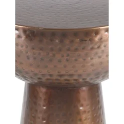 Hammered Metal Drum End Table Bronze - Olivia & May -Furniture Store GUEST de9e7cc7 771d 45ef 89b6 059036a63359