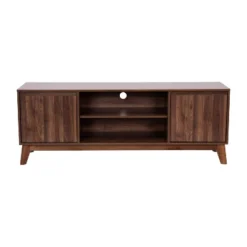 60" Haisley Mid-Century Modern TV Stand For TVs Up To 64" With Adjustable Shelves Dark Walnut - Taylor & Logan -Furniture Store GUEST df280cf9 7832 4604 93c7 ae103ea9f544