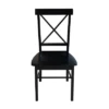 Set Of 2 X Back Chairs With Solid Wood Seats Black - International Concepts -Furniture Store GUEST df933840 bd40 4e65 93fb 5dbe7fbb4c9f