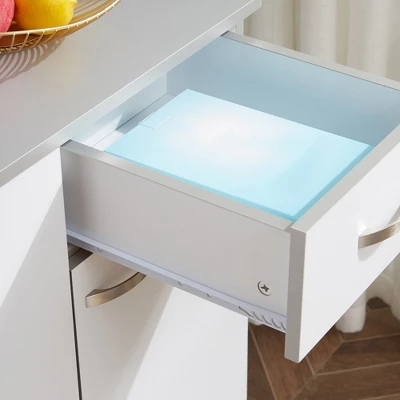 HOMCOM 71" Freestanding Buffet With Hutch, Kitchen Pantry, Cupboard With 6 Doors, 3 Adjustable Shelves, And 1 Drawer 9 HOMCOM 71" Freestanding Buffet With Hutch, Kitchen Pantry, Cupboard With 6 Doors, 3 Adjustable Shelves, And 1 Drawer - Image 7