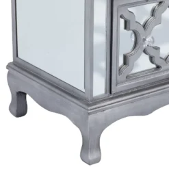Glam Quatrefoil Mirror And Wood Storage Chest Gray - Olivia & May -Furniture Store GUEST dff4e0f0 ec3e 492c 9f81 9927677ae9b4