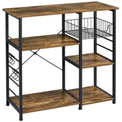 Yaheetech Kitchen Storage Rack With Basket/Hooks/Storage -Furniture Store GUEST e06ff0aa 57a6 40b1 93fc f99eb995fb4c