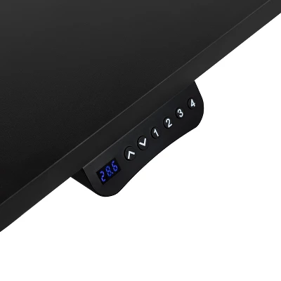 Flash Furniture 48" Wide Black Electric Height Adjustable Standing Desk With Designer Armless White Ribbed Swivel Task Office Chair 13 Flash Furniture 48" Wide Black Electric Height Adjustable Standing Desk With Designer Armless White Ribbed Swivel Task Office Chair - Image 11