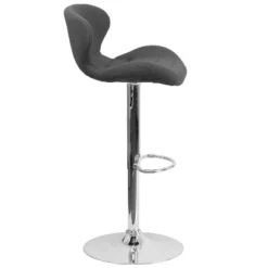 Merrick Lane Adjustable Height Barstool Contemporary Bar Height Stool With Curved Back And Metal Base With Footrest -Furniture Store GUEST e21f2337 86d8 4fdf a5a8 c961875d4047