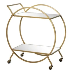 Contemporary Glam Metal Bar Cart - Olivia & May -Furniture Store GUEST e29f3581 733d 49be bea1 f4ab41bd6617