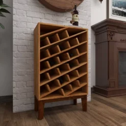 Modern Wood Wine Rack Brown - Olivia & May -Furniture Store GUEST e2b92a45 2b68 4831 864b af4e36553de9
