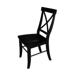 Set Of 2 X Back Chairs With Solid Wood Seats Black - International Concepts -Furniture Store GUEST e303efe0 175d 49c9 b51a 3f2969c5a79a
