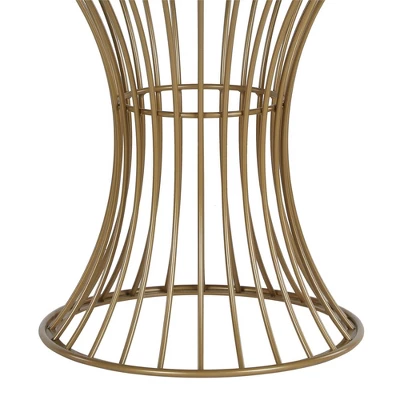 Westwood Glass Top Dining Table With Tempered Glass Brass - CosmoLiving By Cosmopolitan 4 Westwood Glass Top Dining Table With Tempered Glass Brass - CosmoLiving By Cosmopolitan - Image 2