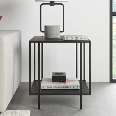 Black Bronze Side Table With Metal Shelf - Henn&Hart 9 Black Bronze Side Table With Metal Shelf - Henn&Hart - Image 7