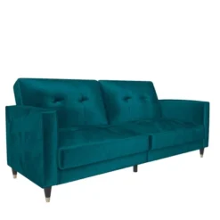 Eliza Pin Tufted Futon - Room & Joy -Furniture Store GUEST e76c7a99 d347 4be8 8eab cacb46519732