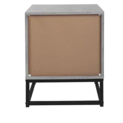 Modern Nightstand With Geometric Elements, Bedside Table With 2 Drawers, Cement Gray-ModernLuxe 23 Modern Nightstand With Geometric Elements, Bedside Table With 2 Drawers, Cement Gray-ModernLuxe -Furniture Store GUEST e7a91319 2a8d 4e05 9fee 2773297cbf74