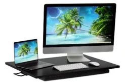 Mount-It! Standing Desk Converter, Height Adjustable Sit Stand Desk, 32x22 Inch Preassembled Stand Up Desk Converter, Ultra Low Profile Design, Black -Furniture Store GUEST e8447e32 0abe 4fc4 97dc dbff03fedb84