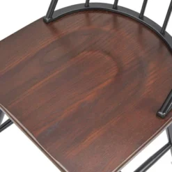 7pc Milo Rectangular Wood With Metal Fram Dining Set Black/Espresso Brown - Buylateral -Furniture Store GUEST ea5f0c62 fff6 4ae2 87e7 ba120413a308