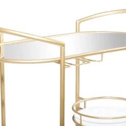 Contemporary Iron Bar Cart Gold - Olivia & May 21 Contemporary Iron Bar Cart Gold - Olivia & May -Furniture Store GUEST eb797672 c6aa 48b0 a69b 8360533b1b21