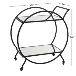 Contemporary Glam Metal Bar Cart - Olivia & May -Furniture Store GUEST ebe6f16d a123 4e7d acac cd69a6cfa4ef