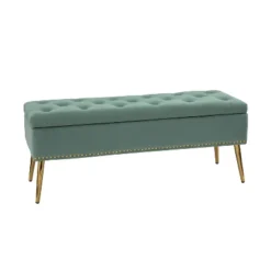 Hippolytus Storage Bench With Nailhead Trim And Button-tufted For Bedroom | ARTFUL LIVING DESIGN -Furniture Store GUEST ec162e52 f145 4a19 b446 c587a71e86c7