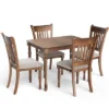 Tangkula 5 PCS Retro Dining Table Set W/ Dining Table & 4 Upholstered Chairs Rustic Brown 2 Tangkula 5 PCS Retro Dining Table Set W/ Dining Table & 4 Upholstered Chairs Rustic Brown -Furniture Store GUEST ed455d9a 5e31 4f57 aa99 f971cf1c2621