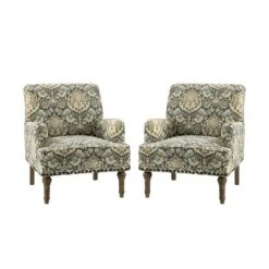 Set Of 2 Reggio Traditional Wooden Upholstered Armchair With Floral Patterns And Nailhead Trim | ARTFUL LIVING DESIGN 27 Set Of 2 Reggio Traditional Wooden Upholstered Armchair With Floral Patterns And Nailhead Trim | ARTFUL LIVING DESIGN -Furniture Store GUEST ee4074e7 632c 4d55 866f cfcd9b16143e
