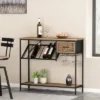 Boster Boho Industrial 8 Bottle Wine Rack Console Table With Storage Natural/Black - Christopher Knight Home -Furniture Store GUEST ef9979cc d454 4574 89c4 9598e8cdcafb