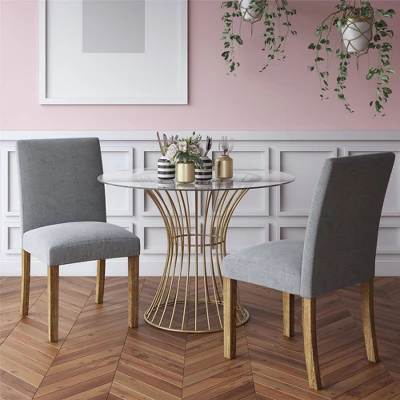 Westwood Glass Top Dining Table With Tempered Glass Brass - CosmoLiving By Cosmopolitan 3 Westwood Glass Top Dining Table With Tempered Glass Brass - CosmoLiving By Cosmopolitan